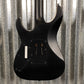 ESP LTD M-BLK Black Metal Black Satin Guitar & Case #0397 Used