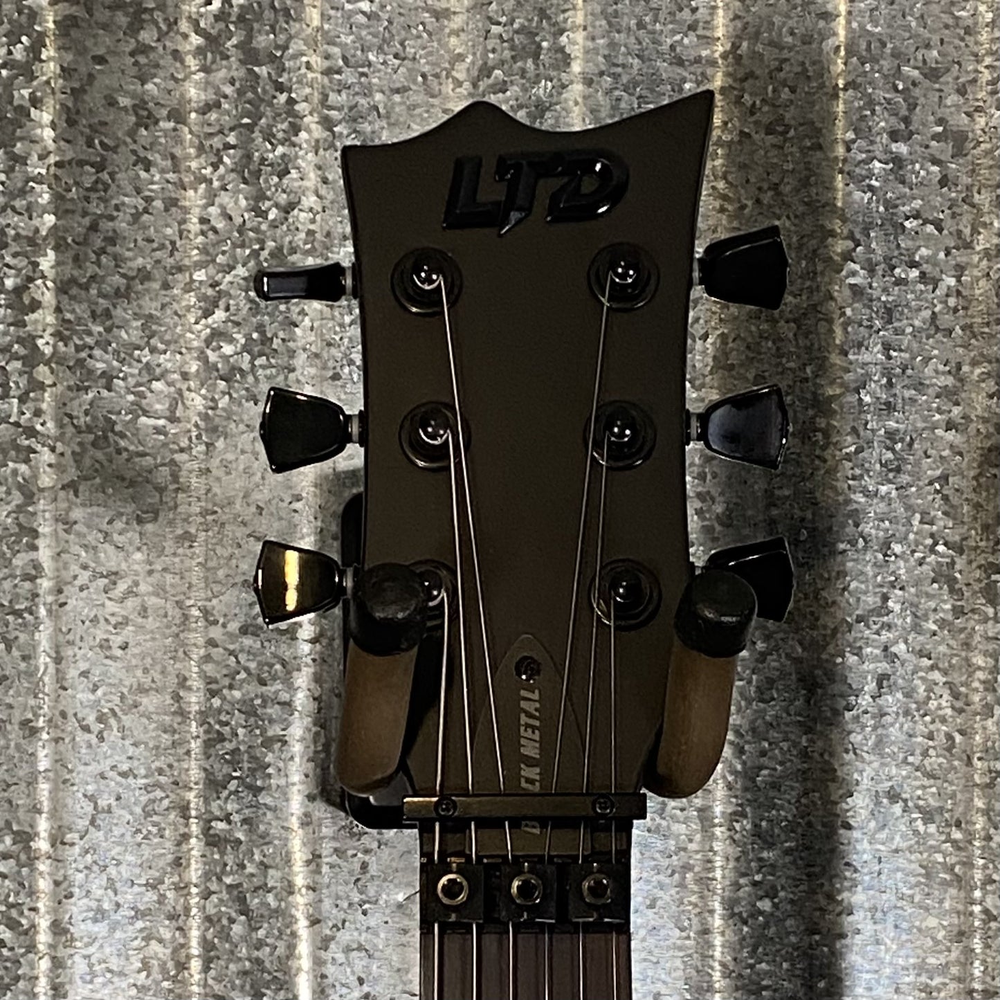 ESP LTD EC FR Black Metal Floyd Rose Black Satin Guitar & Case #1354 Used