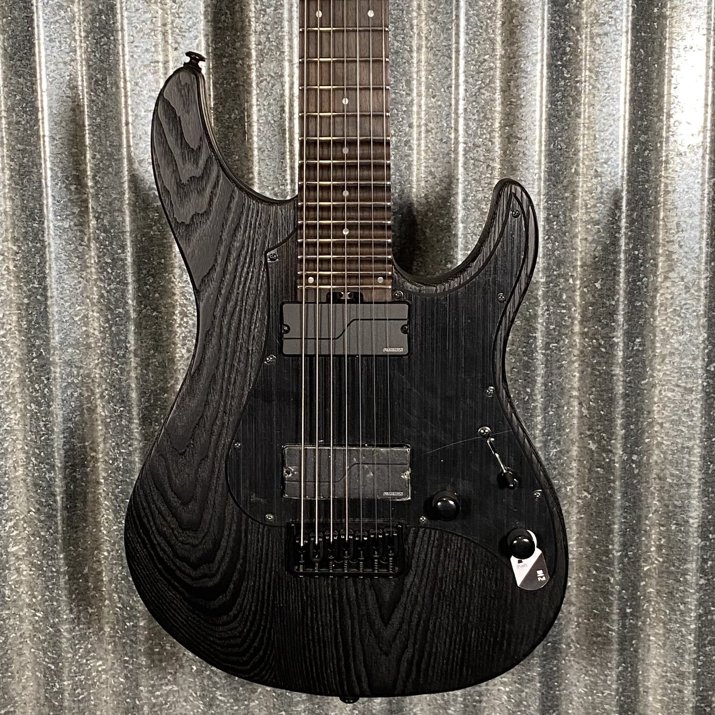 ESP LTD SN-1007B Hard Tail Black Blast Baritone Guitar & Case #0125 Used