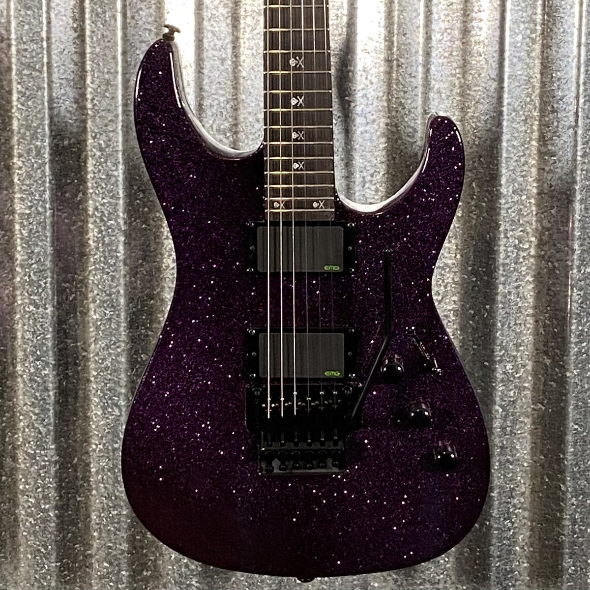 ESP LTD KH-602 Kirk Hammett Purple Sparkle EMG Guitar & Case KH602PSP #1773 Used
