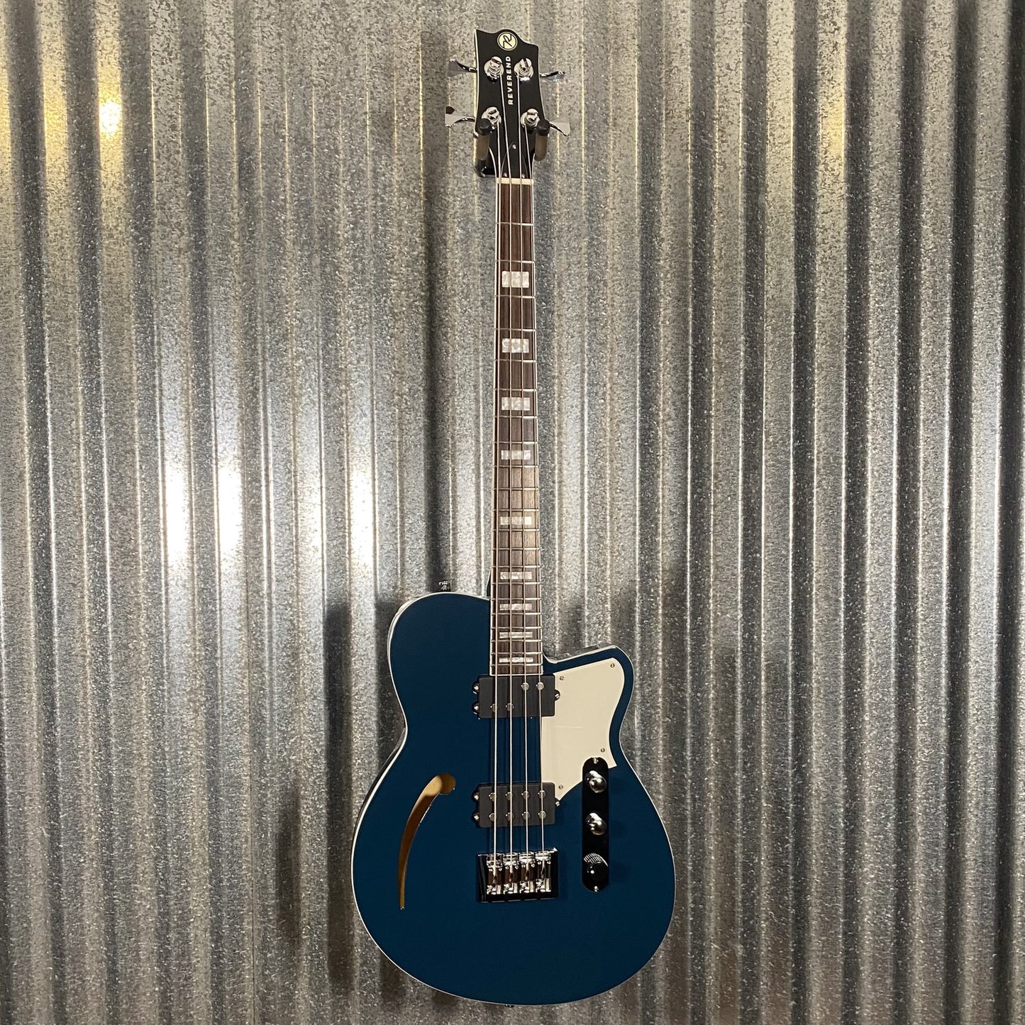Reverend Dub King 4 String Semi Hollow Bass High Tide Blue #70811