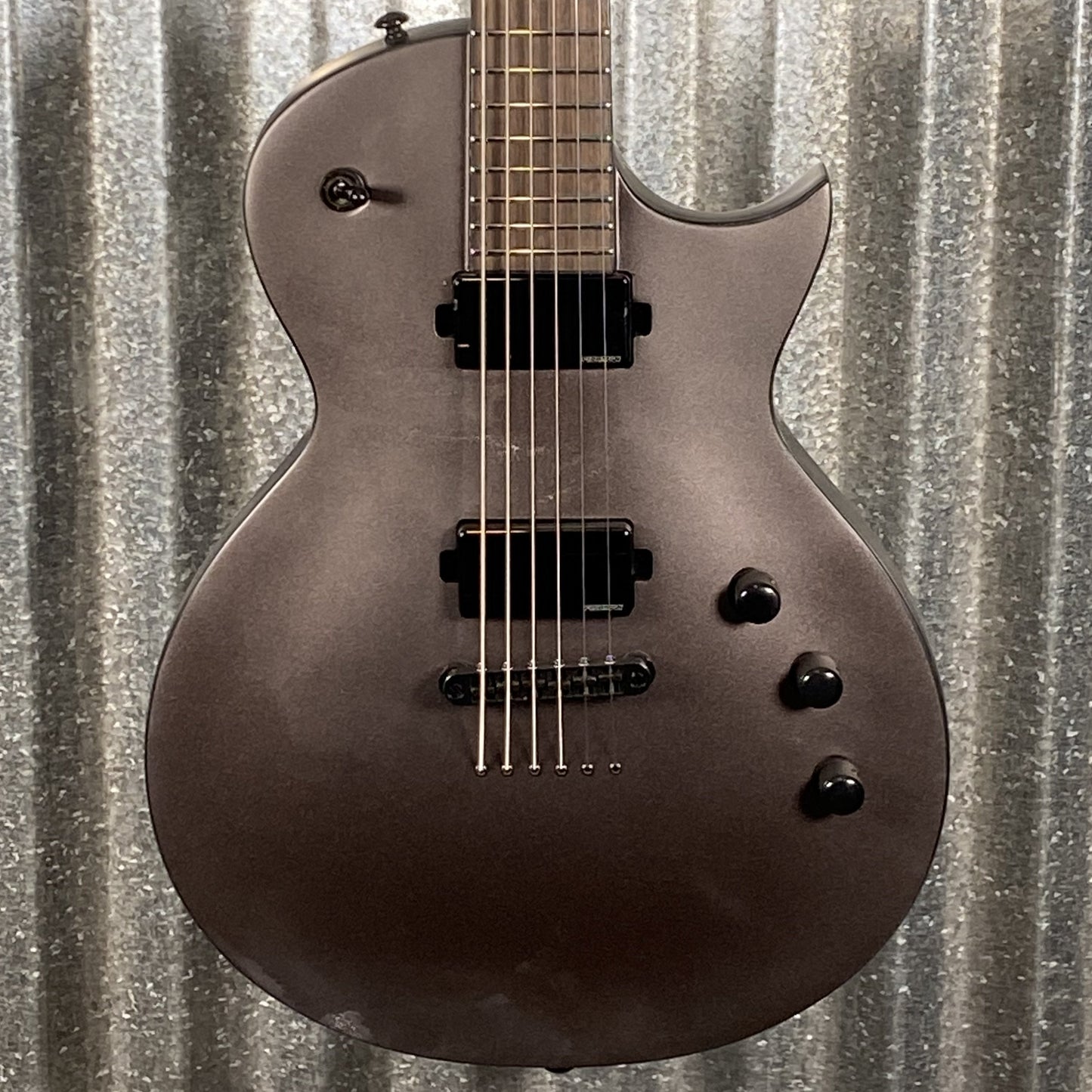 ESP LTD EC-1000 Baritone Charcoal Metallic Satin Guitar EC1000BCHMS #1176 Used