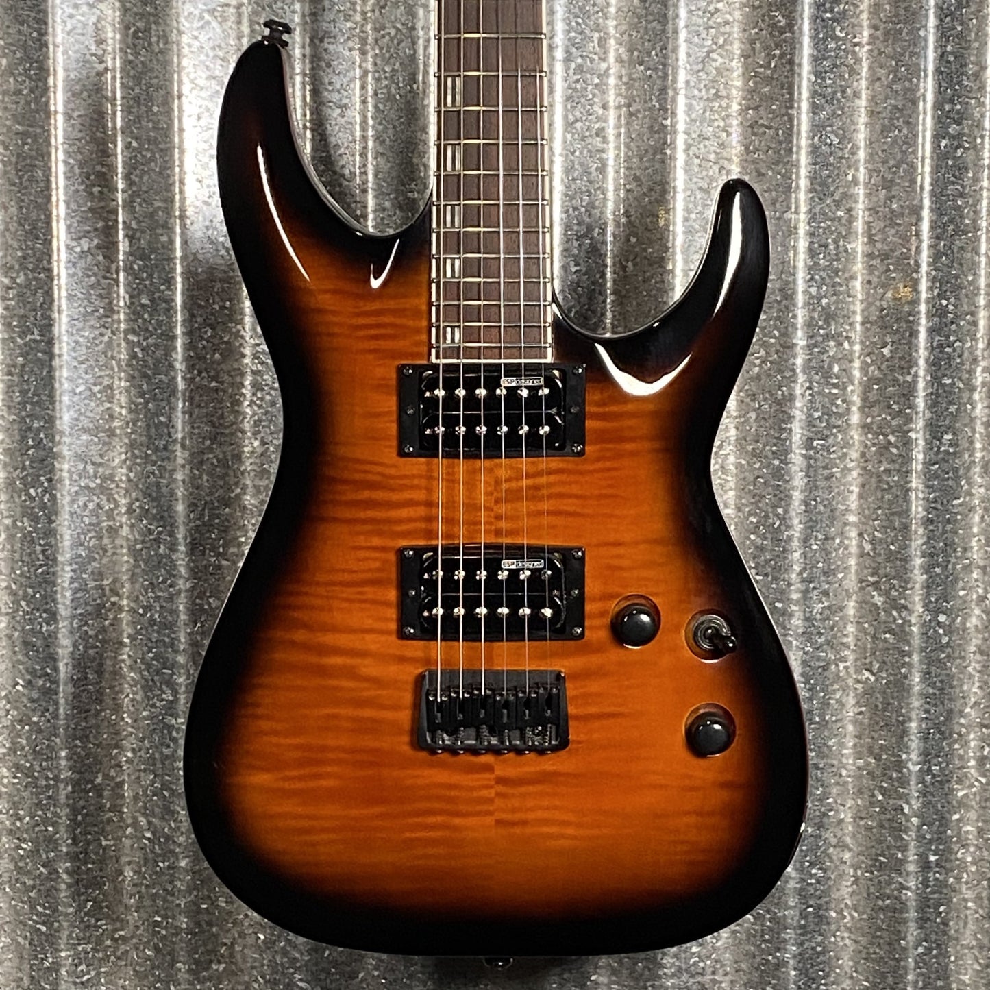 ESP LTD H-200 Flame Top Dark Brown Sunburst Guitar H200FMDBSB #2092 Used