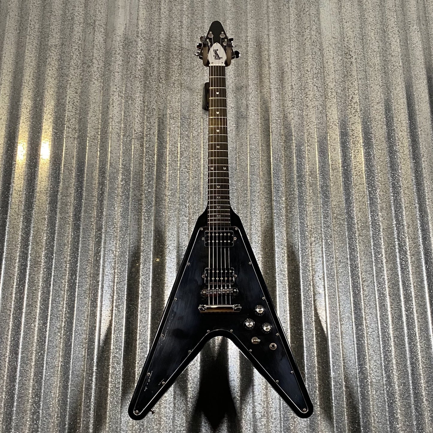 Gibson New Century Flying V Black Mirror Guitar 2007 & Case #0621 Used