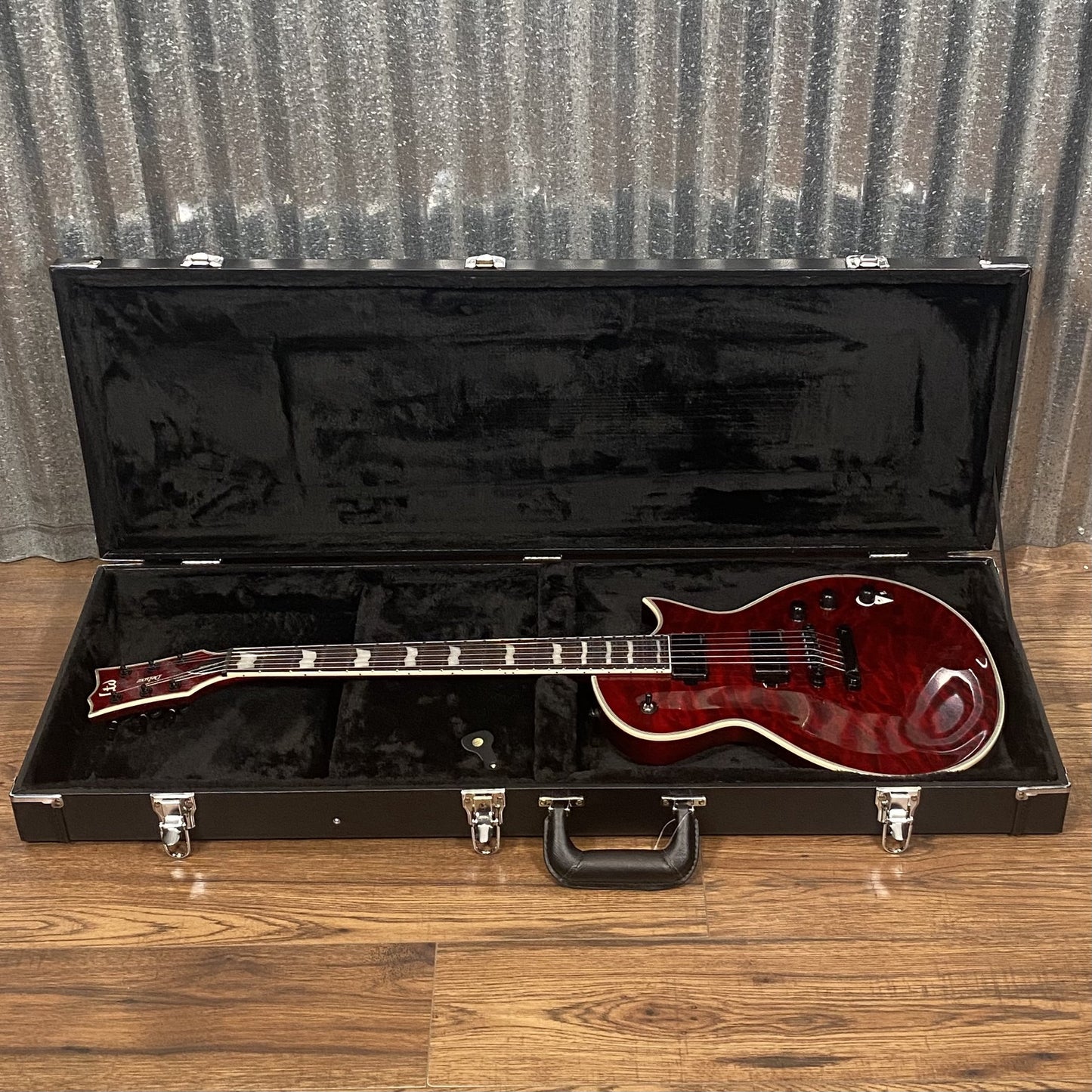 ESP LTD EC-1000 QM Quilt Top See Thru Black Cherry Fluence Guitar & Case #2957 Used