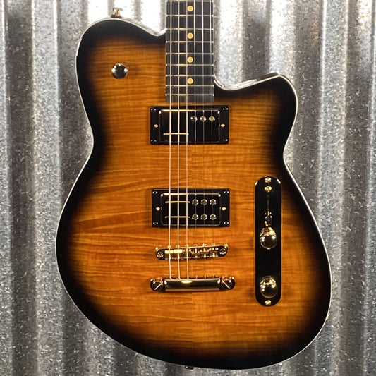 Reverend Charger RA FM Coffee Burst Flame Guitar #64276