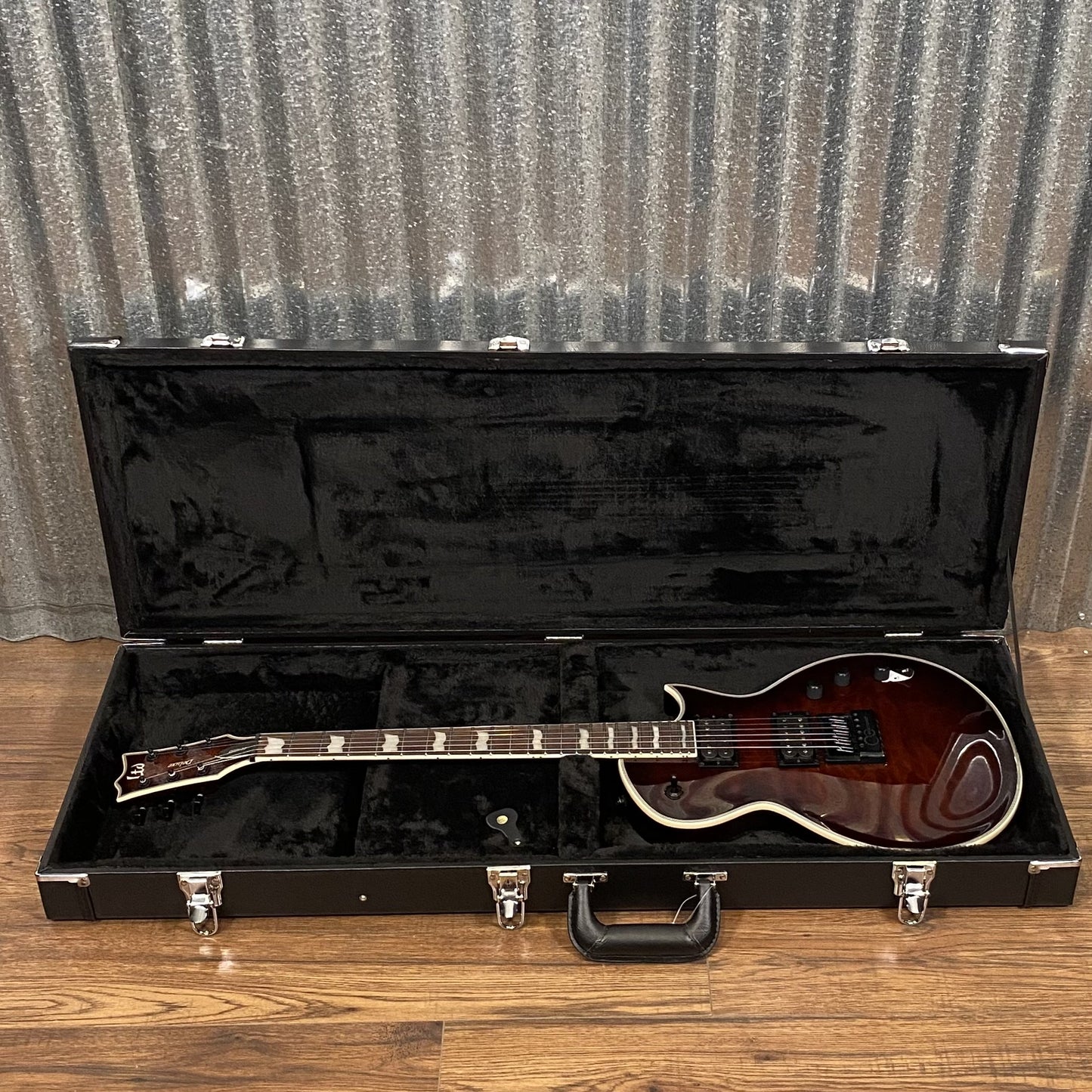 ESP LTD EC-1000 ET Evertune Dark Brown Sunburst Guitar & Case #0635 Used