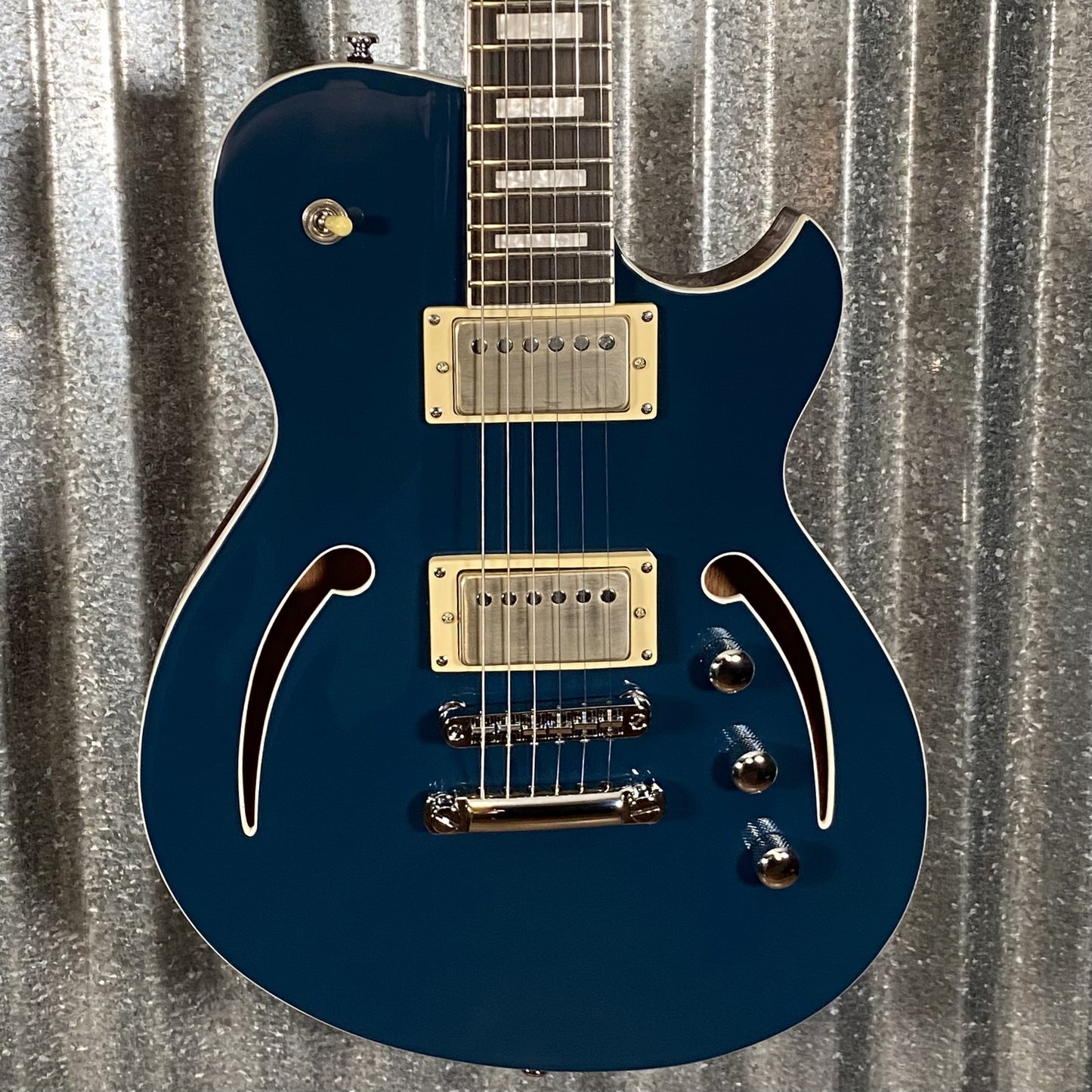 Reverend Roundhouse Air HH High Tide Blue Semi Hollow Guitar #71071