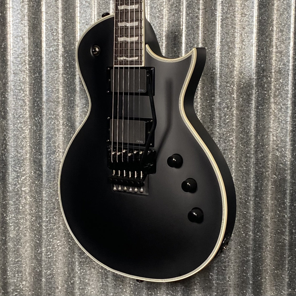 ESP LTD EC-1000 FR Floyd Rose Black Satin EMG Guitar EC1000FRBLKS #0758 Used