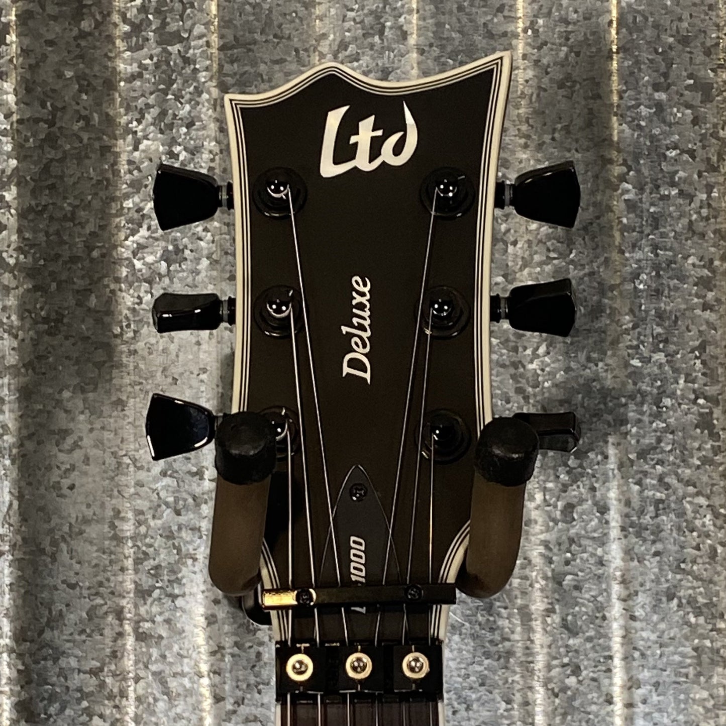 ESP LTD EC-1000 FR Floyd Rose Black Satin EMG Guitar & Case #2978 Used