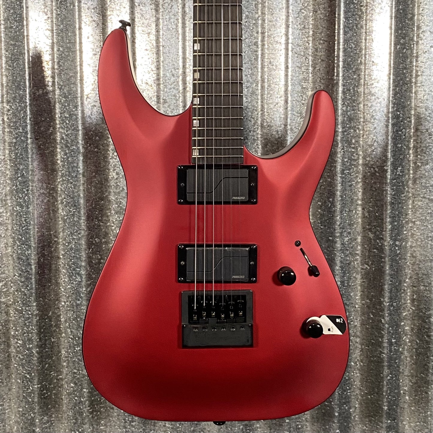 ESP LTD MH-1000 Evertune Candy Apple Red Satin Guitar & Case #0334 Used