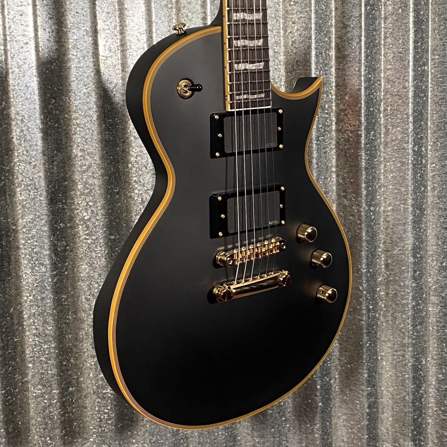 ESP LTD EC-1000 Vintage Black EMG Guitar & Case #0157 Used