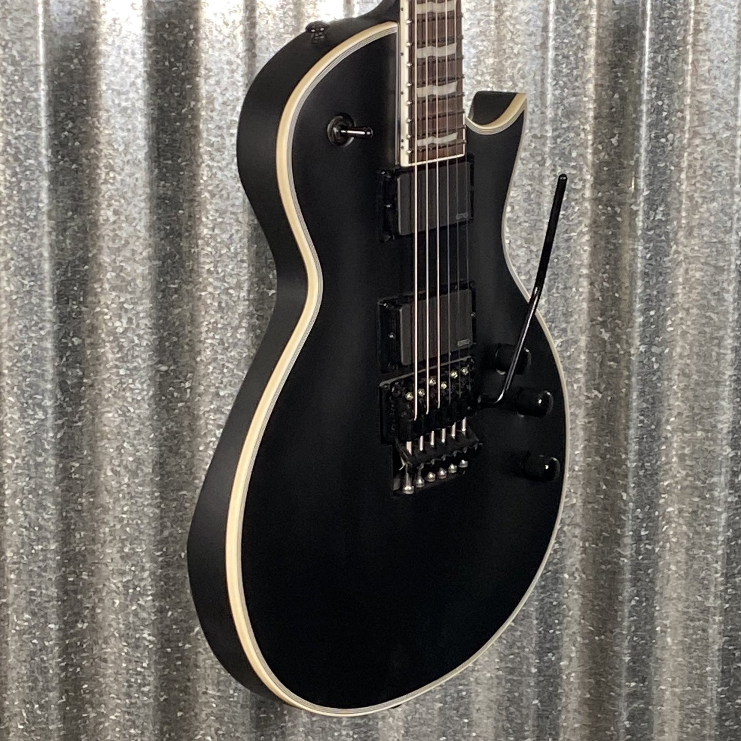 ESP LTD EC-1000 FR Floyd Rose Black Satin EMG Guitar EC1000FRBLKS #1106 Used