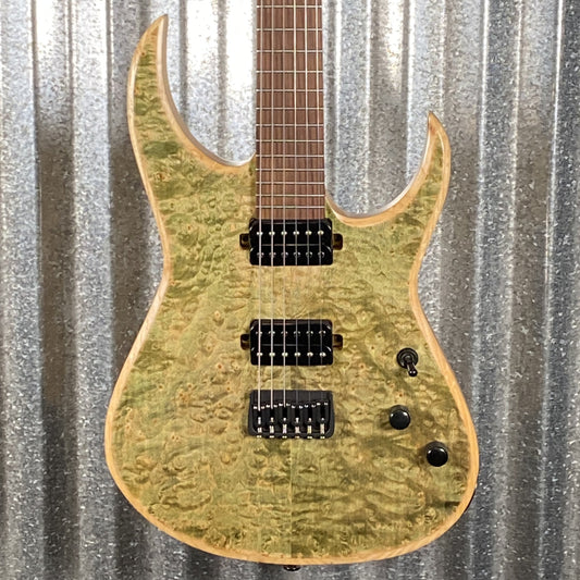 ST Guitars Metal Rooted Spalted Green Bolt On Hard Tail Guitar #60001