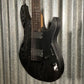 ESP LTD SN-1007B Hard Tail Black Blast Baritone Guitar & Case #0125 Used