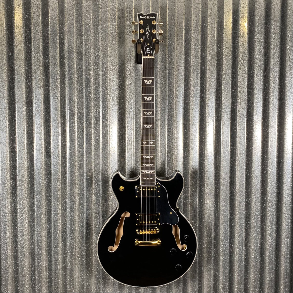 Westcreek Guitars 333 Semi Hollow Body Double Cutaway Black #0012  Used