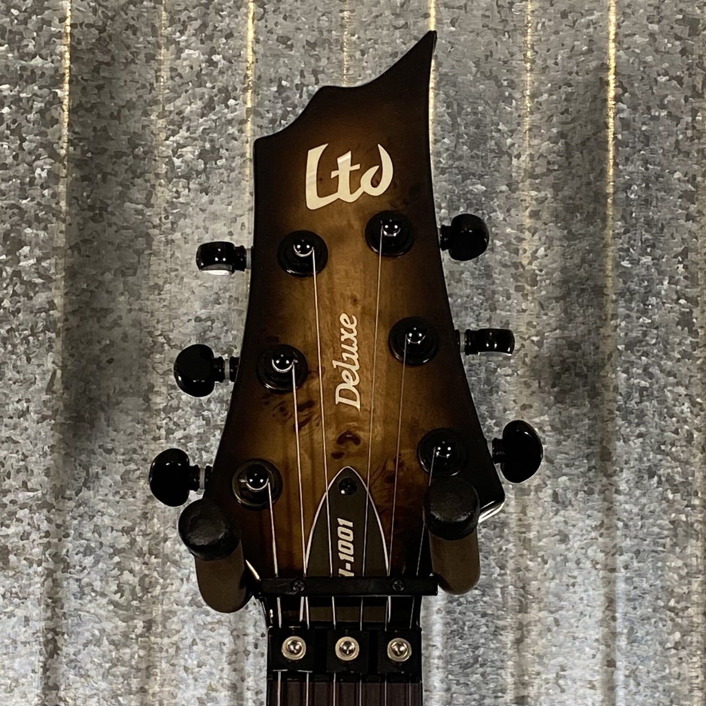 ESP LTD H-1001 Floyd Rose Black Natural Burst Guitar & Case #0650 Used