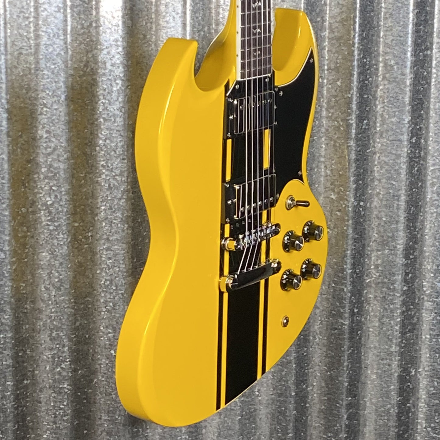 Westcreek Guitars Racer SG Offset Style Bumble-B Yellow #0024 Used