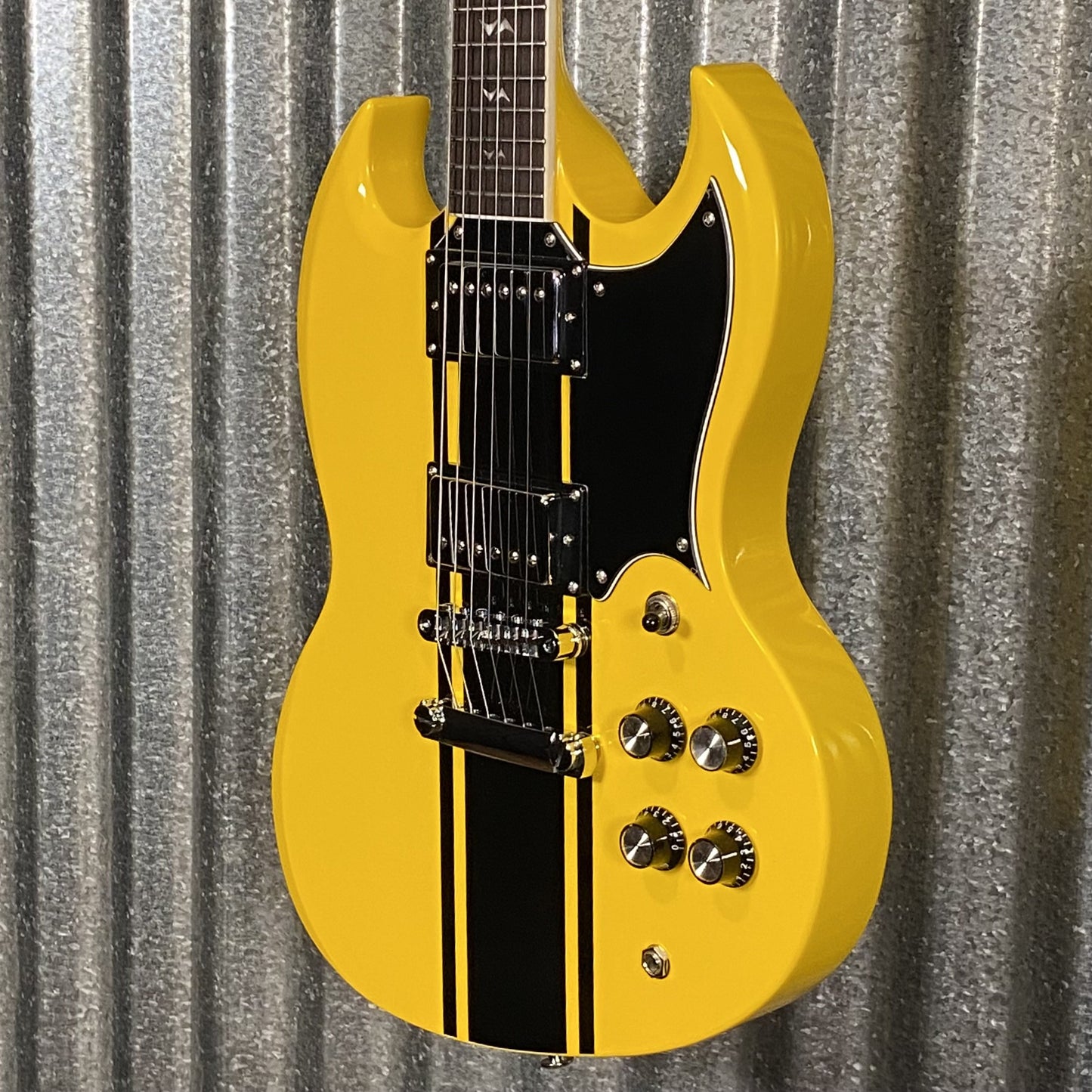 Westcreek Guitars Racer SG Offset Style Bumble-B Yellow #0013 Used