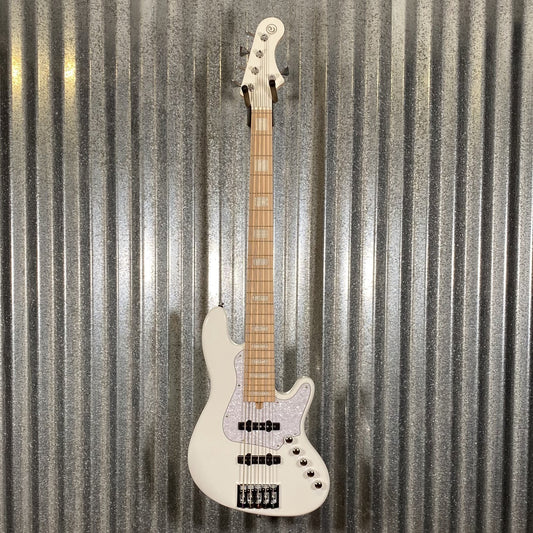 Cort Elrick NJS 5 String Bass White & Bag NJS5WHT #5121