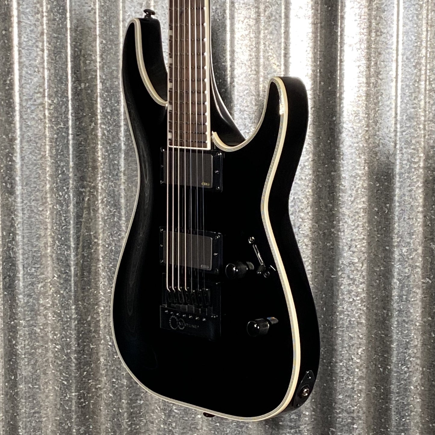 ESP LTD MH-1007 Evertune 7 String Black Guitar MH1007ETBLK #1187 Used