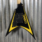 ESP LTD Alexi Laiho Arrowhead SE Black Yellow Pinstripe Guitar & Case USED #0904