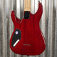 ESP LTD MH-200 Quilt Neck Thru See Thru Black Cherry Guitar MH200QMNTSTBC #2429 Used