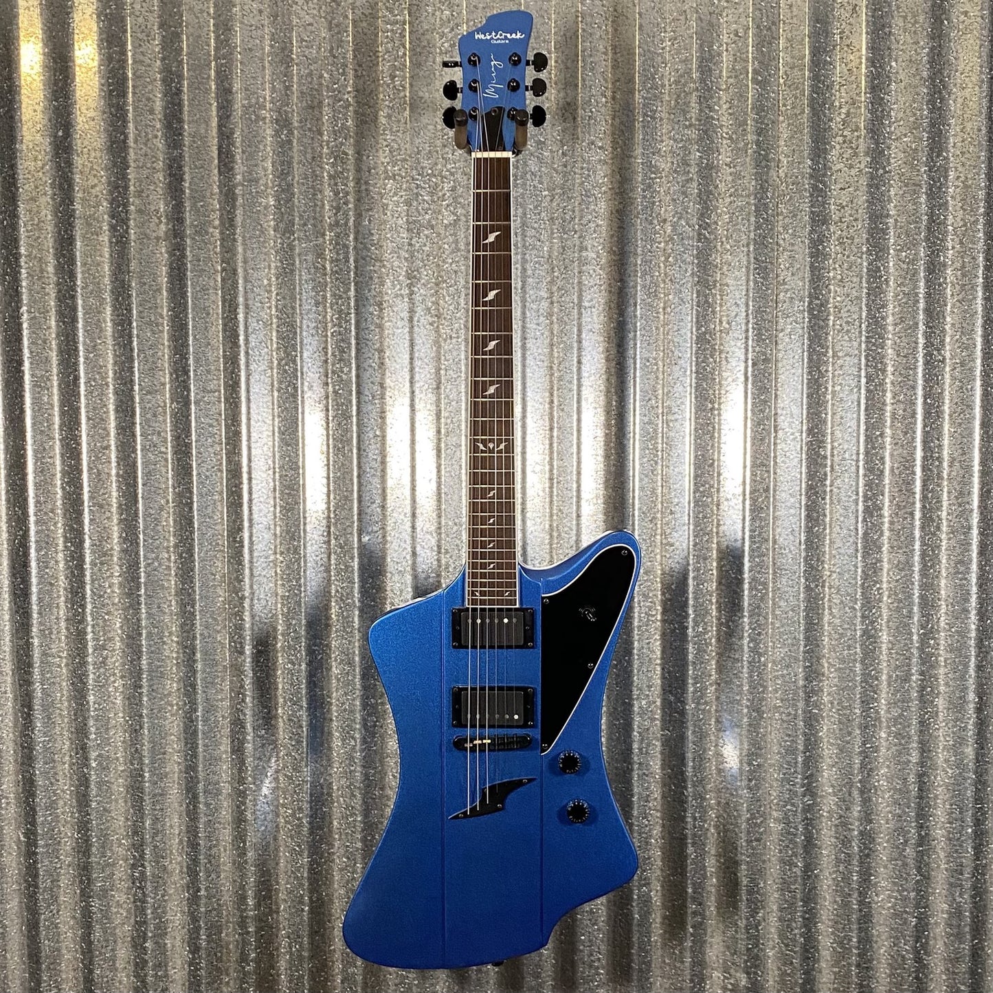 Westcreek Guitars Mirage T Bird Style Dual Humbucker Guitar Blue #0018 Used