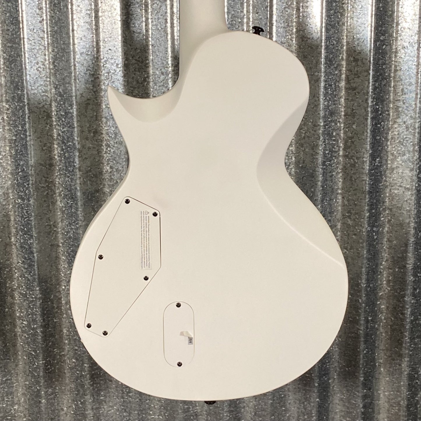 ESP LTD EC Arctic Metal Snow White Satin Guitar & Case #0589 Used