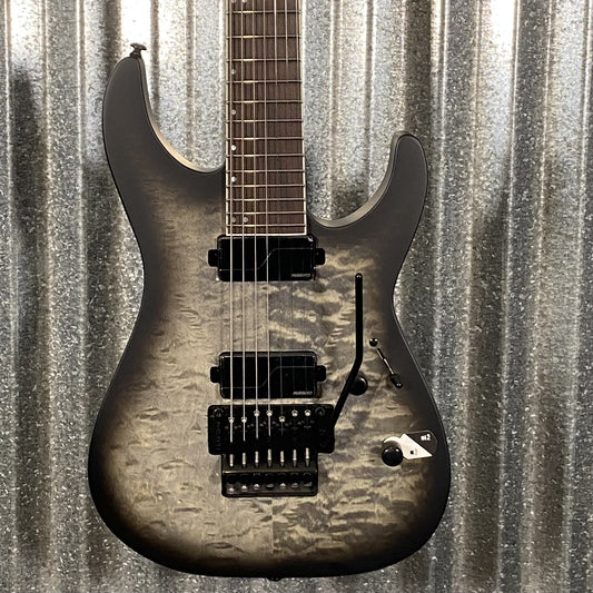 ESP LTD M-1007B 7 String Baritone Quilt Top Charcol Burst Guitar #3137 Used
