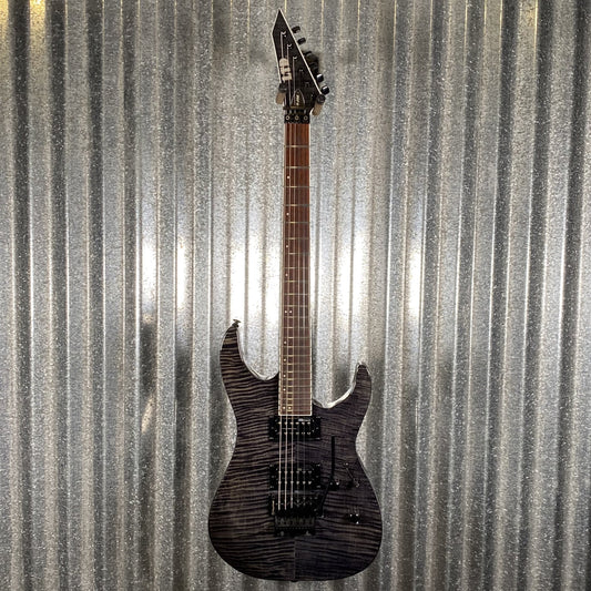 ESP LTD M-200 Flame Top See Thru Black Guitar M200FMSTBLK #0648 Used