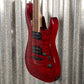 ESP LTD MH-200 Quilt Neck Thru See Thru Black Cherry Guitar MH200QMNTSTBC #2429 Used