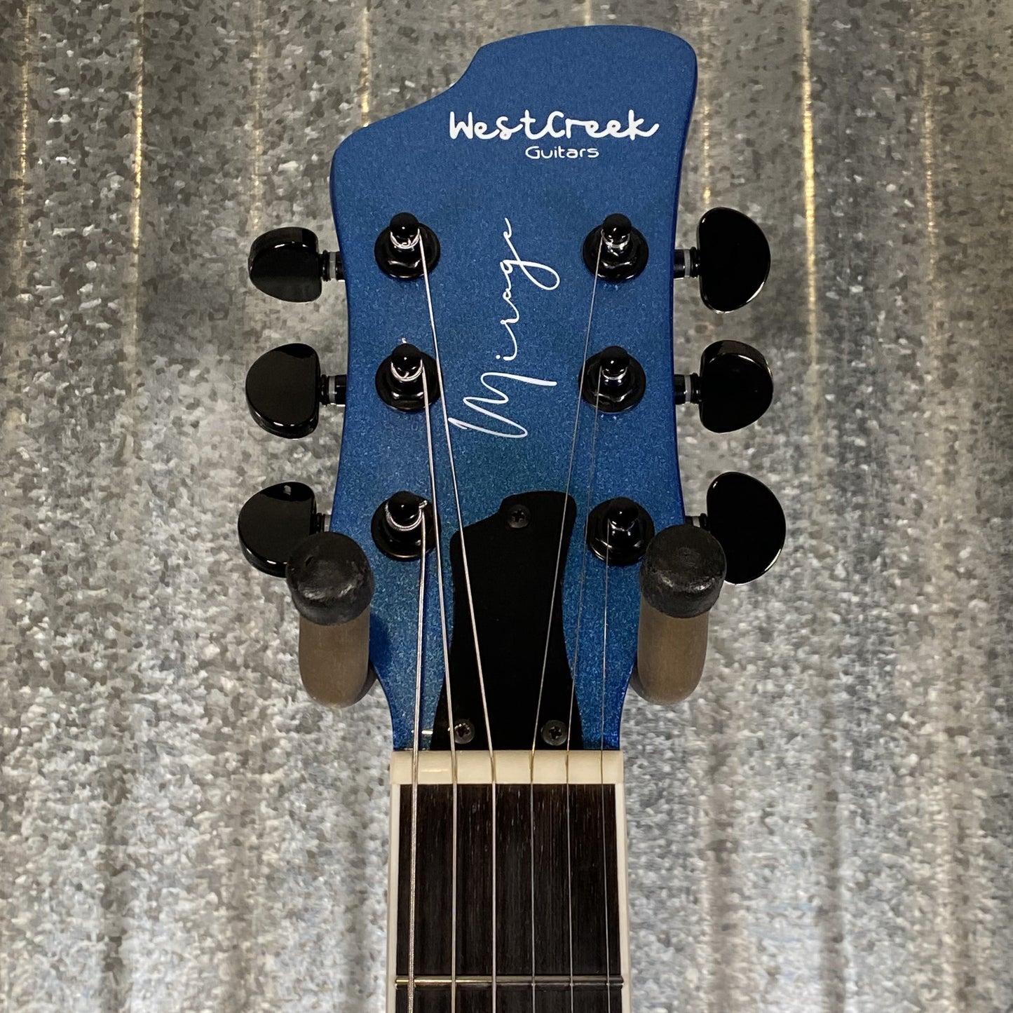 Westcreek Guitars Mirage T Bird Style Dual Humbucker Guitar Blue #0146 Used