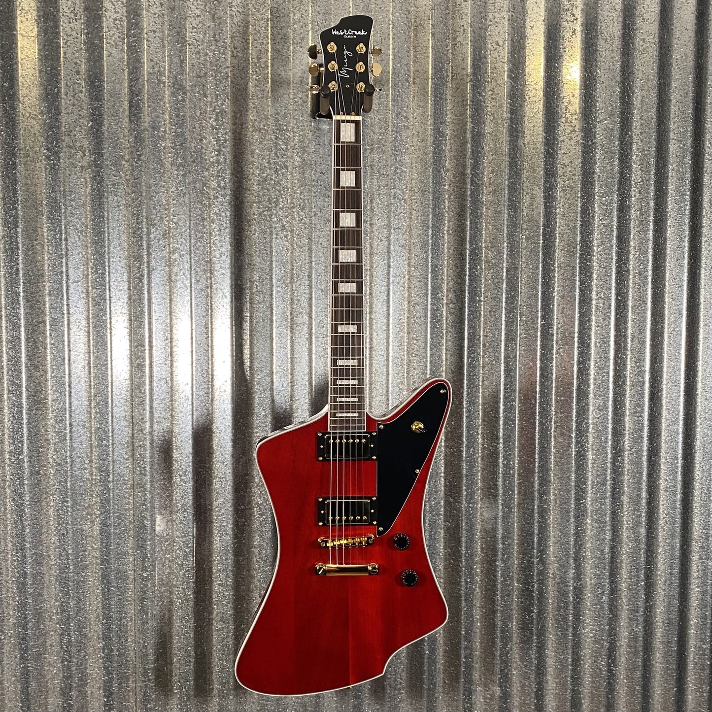 Westcreek Guitars Mirage T Bird Style Dual Humbucker Guitar Red #0065 Used