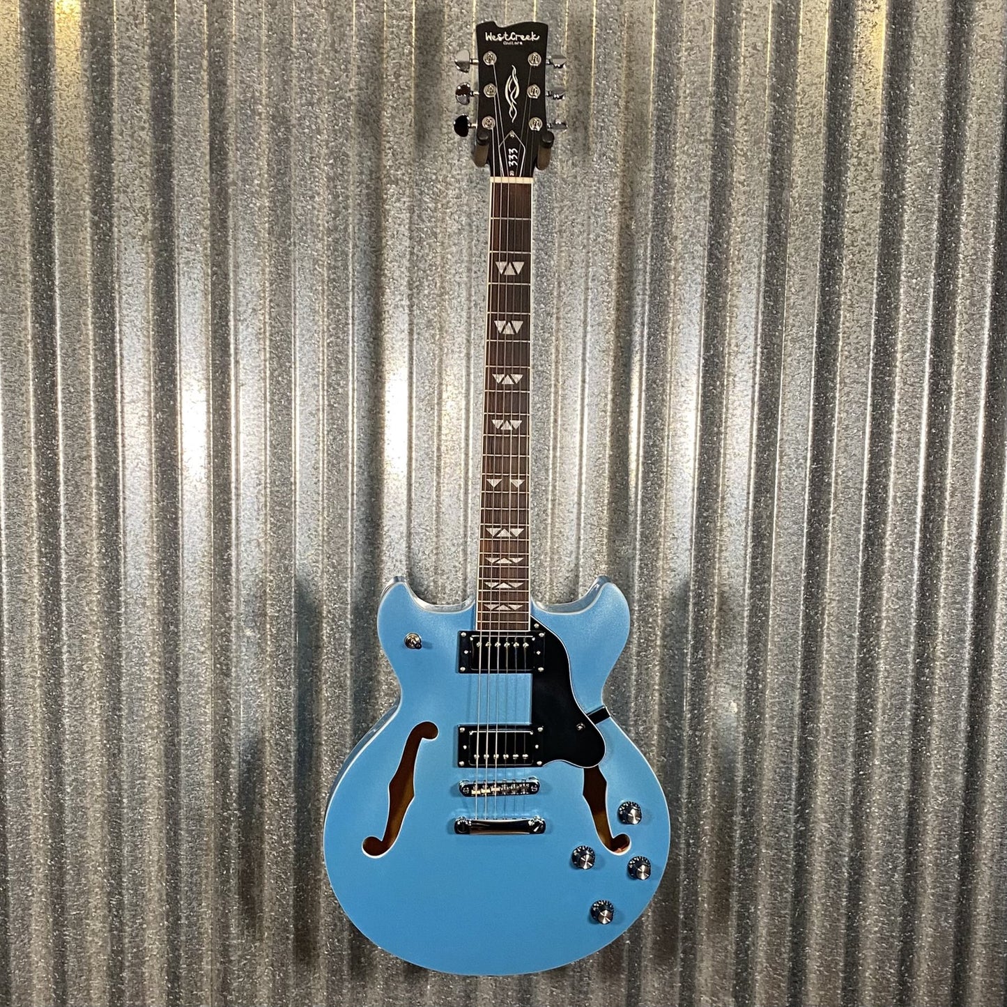 Westcreek Guitars 333 Semi Hollow Body Double Cutaway Blue #0018 Used