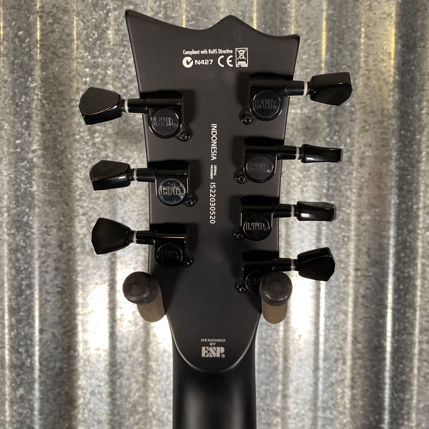 ESP LTD EC-257 7 String Black Satin Guitar EC257BLKS #0520 Used