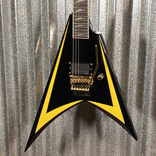 ESP LTD Alexi Laiho Arrowhead SE Black Yellow Pinstripe Guitar & Case USED #0904