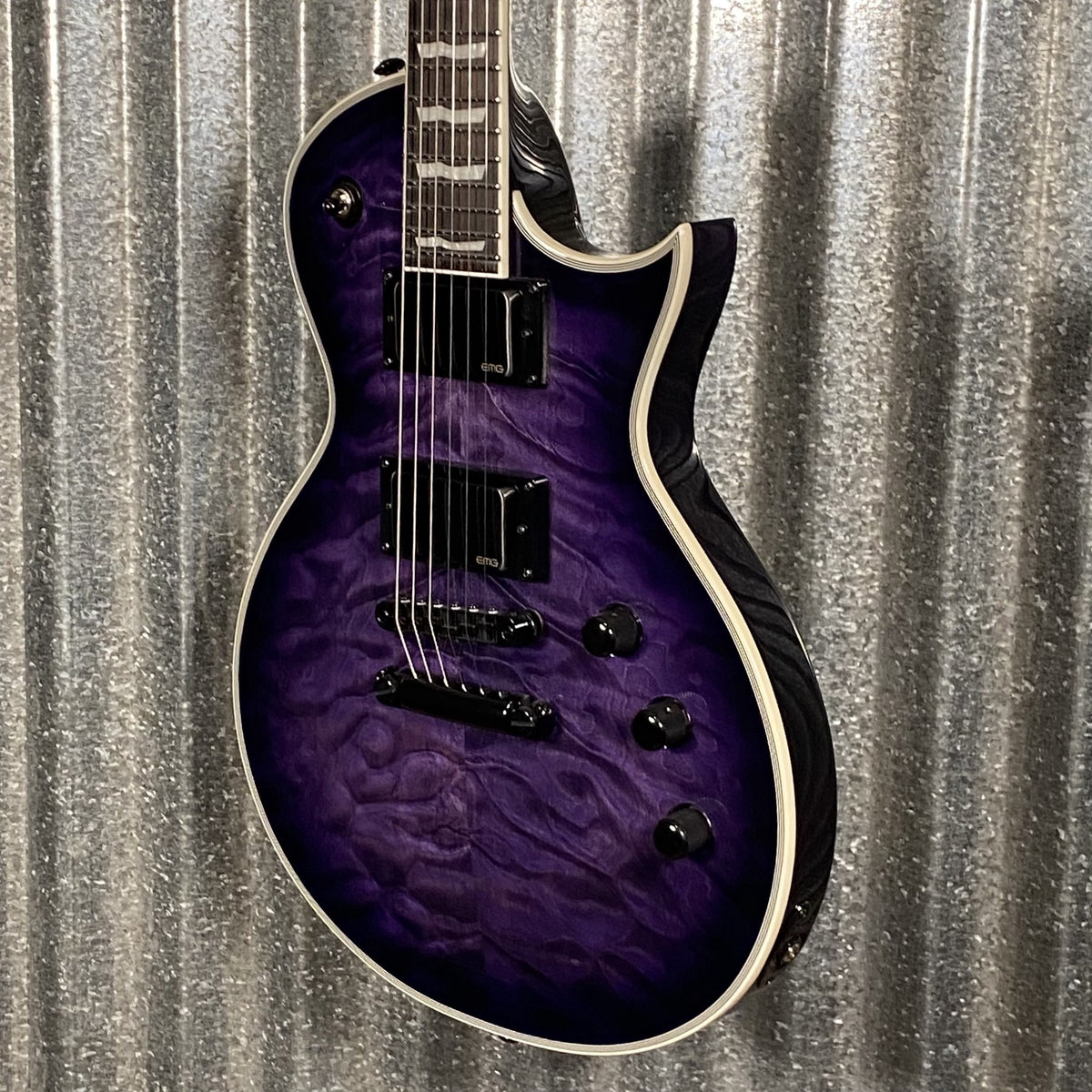 ESP LTD EC-1000 See Thru Purple Sunburst Guitar EC1000QMSTPSB #0866 Used