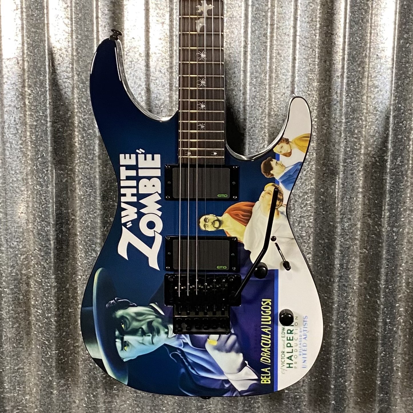 ESP LTD KH-WZ Kirk Hammett White Zombie Graphic EMG Guitar & Case LKHWZ #3808 Used