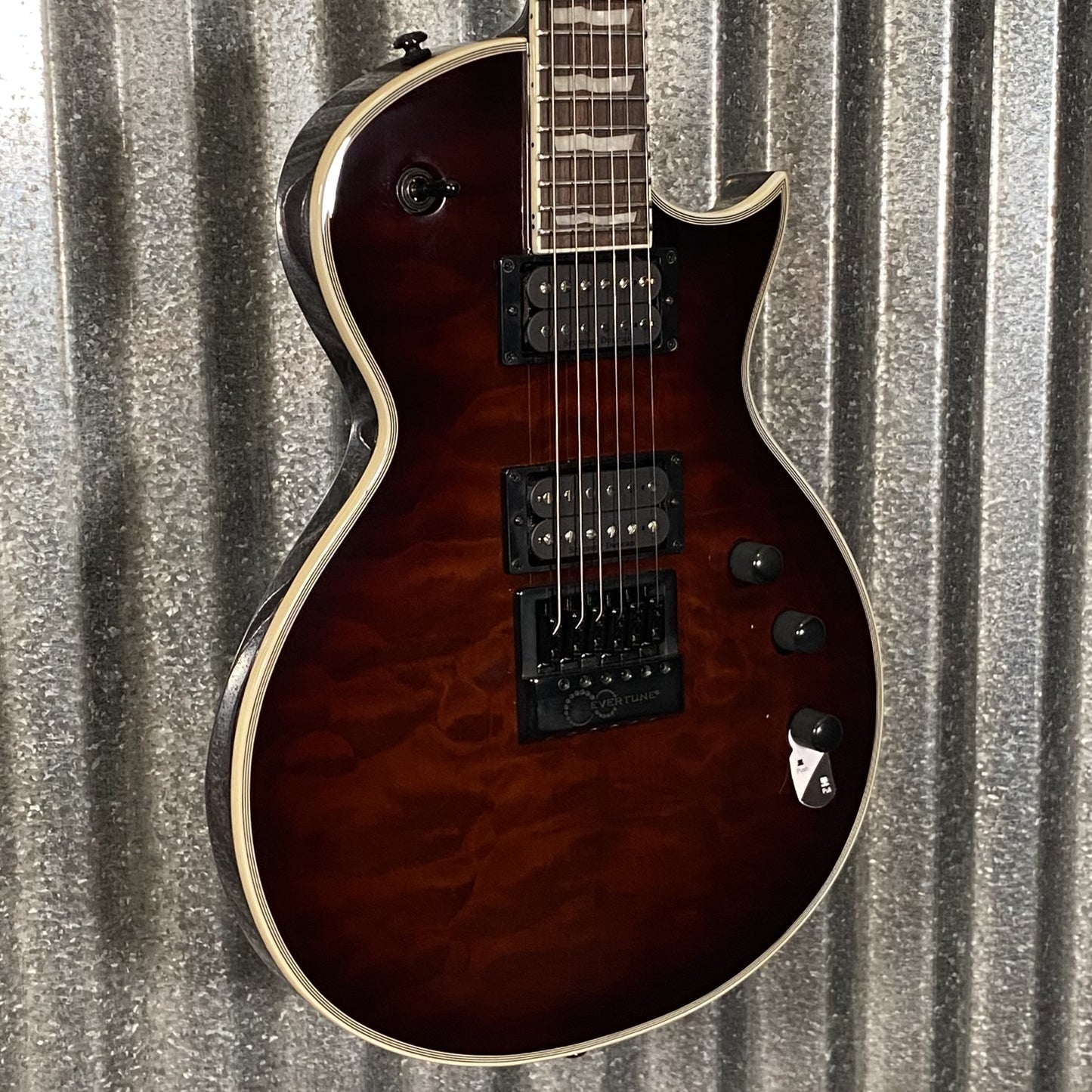 ESP LTD EC-1000 ET Evertune Dark Brown Sunburst Guitar & Case #0635 Used