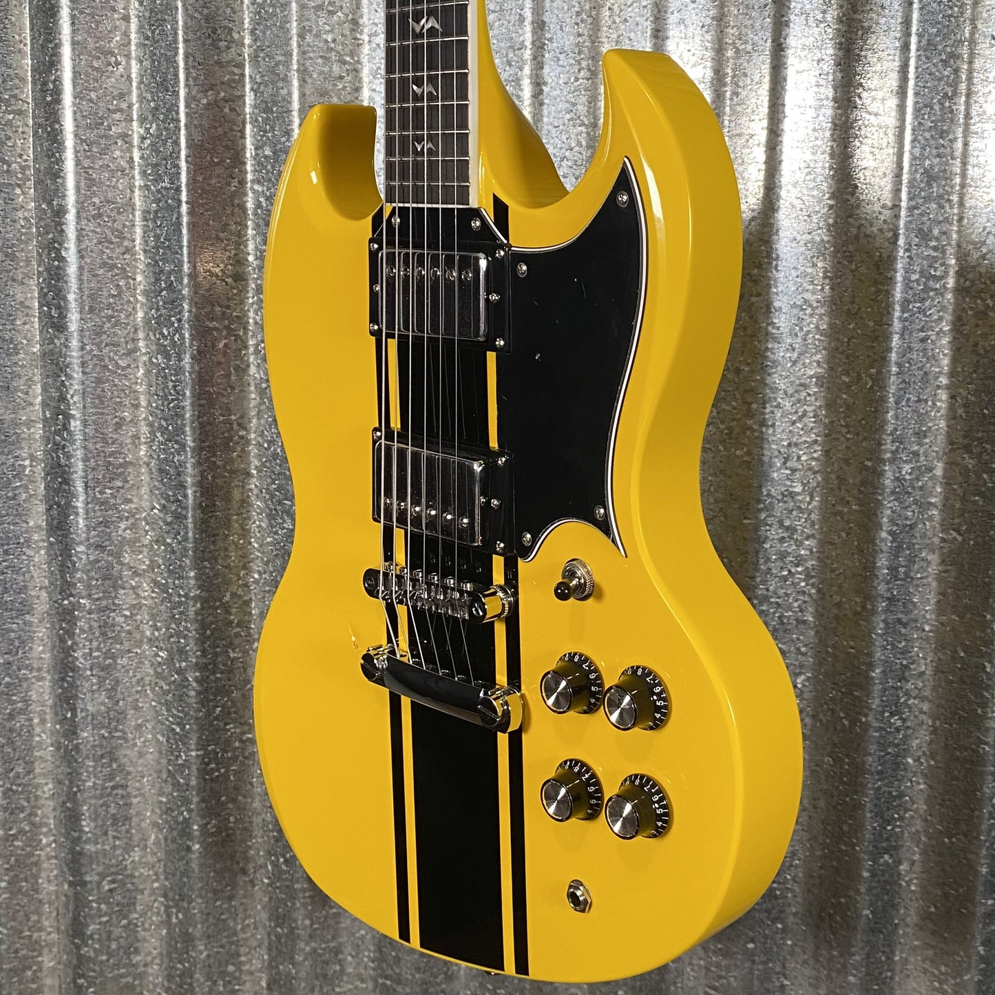 Westcreek Guitars Racer SG Offset Style Bumble-B Yellow #0044 Used