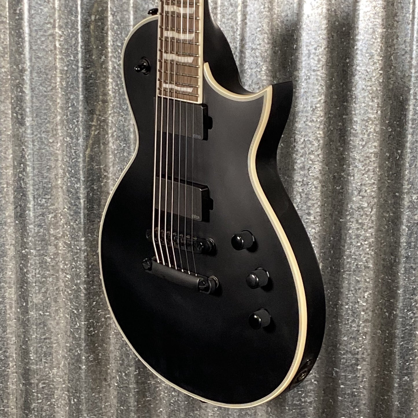ESP LTD EC-407 7 String Black Satin Guitar EC407BLKS #1218 Used