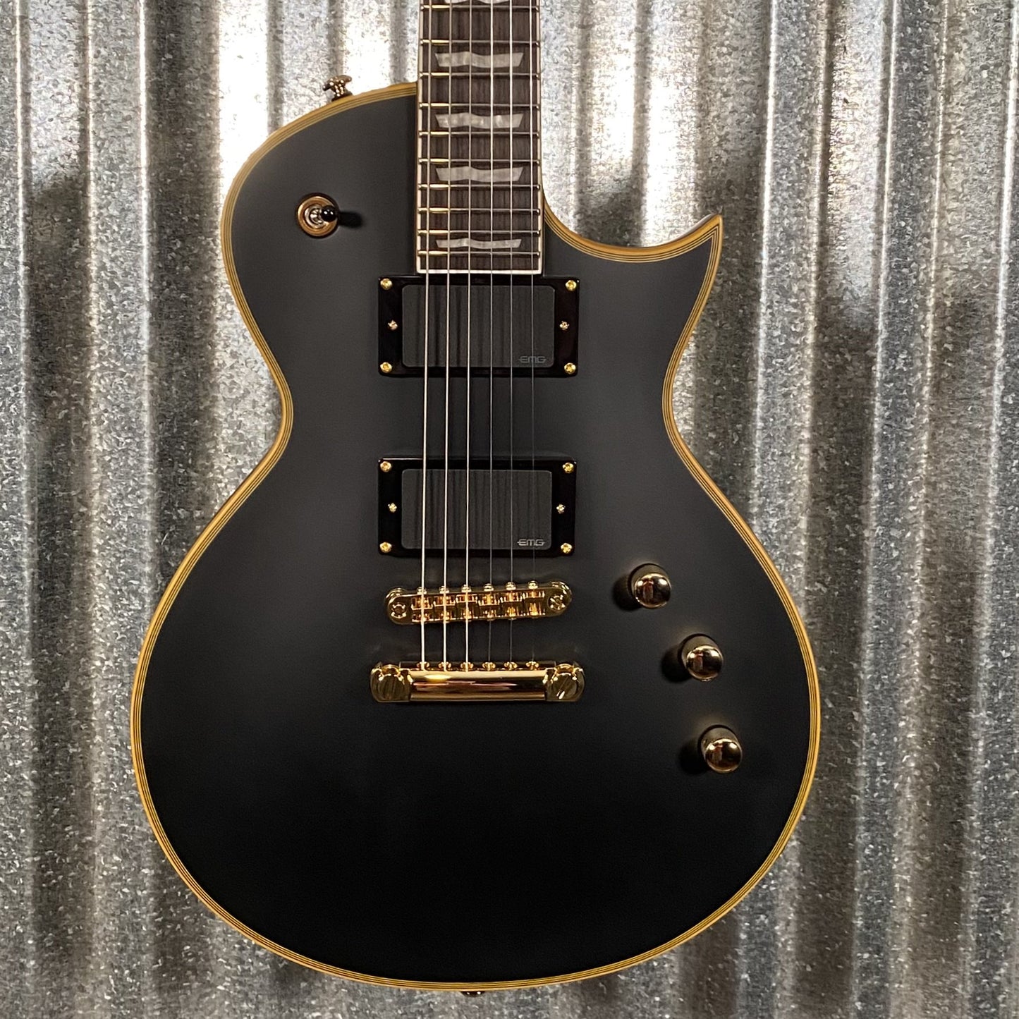 ESP LTD EC-1000 Vintage Black EMG Guitar & Case #0157 Used