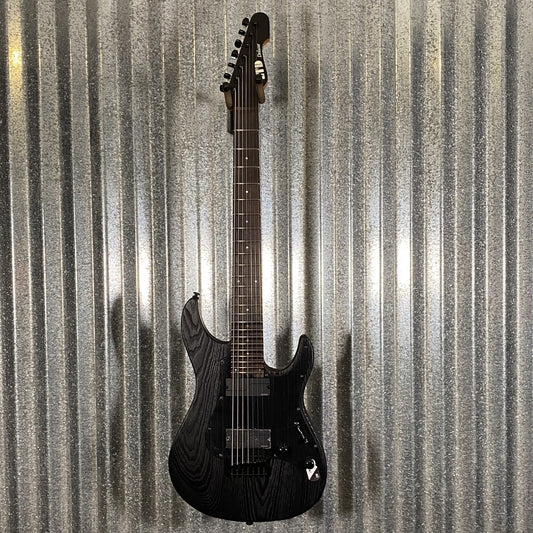 ESP LTD SN-1007B Hard Tail Black Blast Baritone Guitar & Case #0125 Used