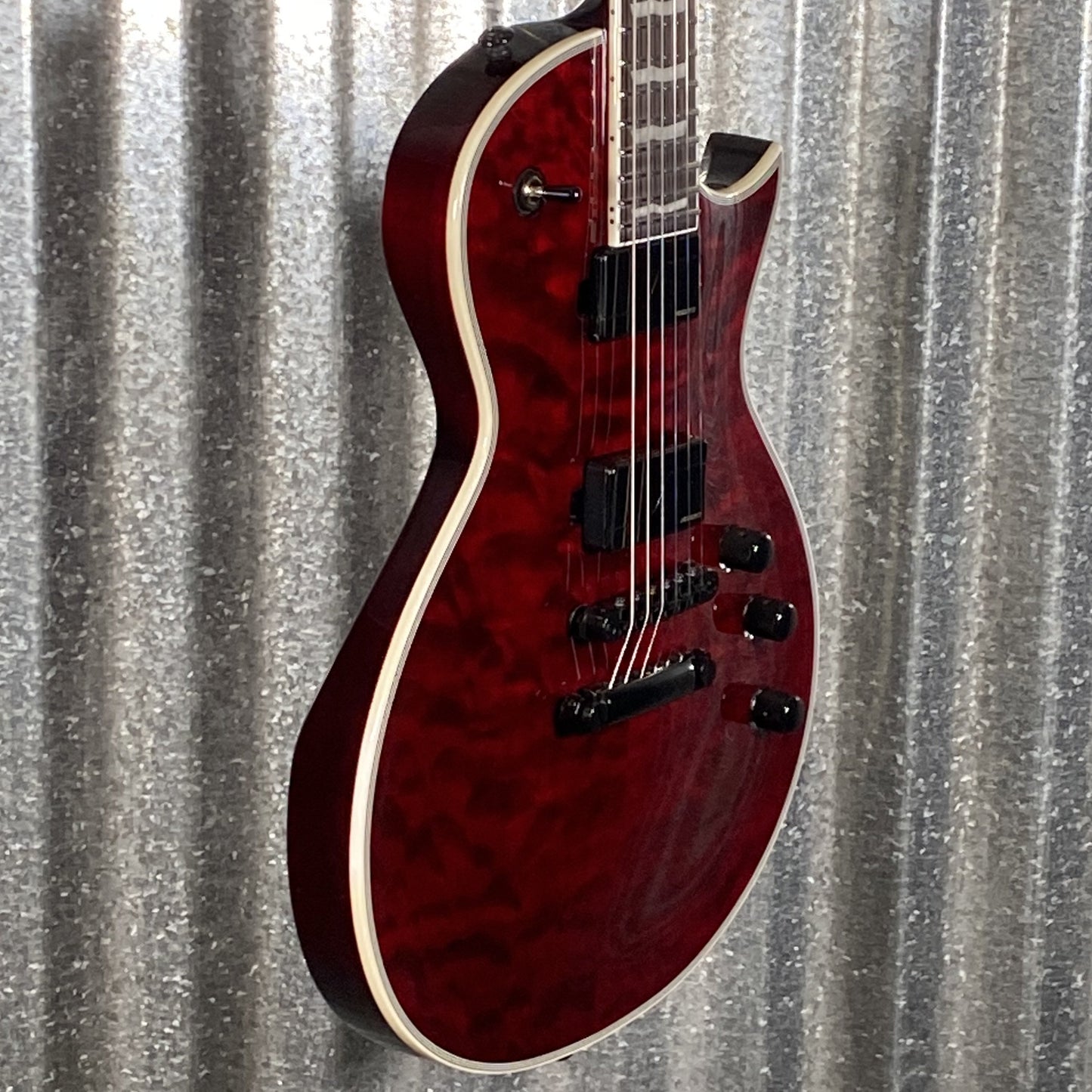 ESP LTD EC-1000 QM Quilt Top See Thru Black Cherry Fluence Guitar EC1000QMSTBC #0183 Used