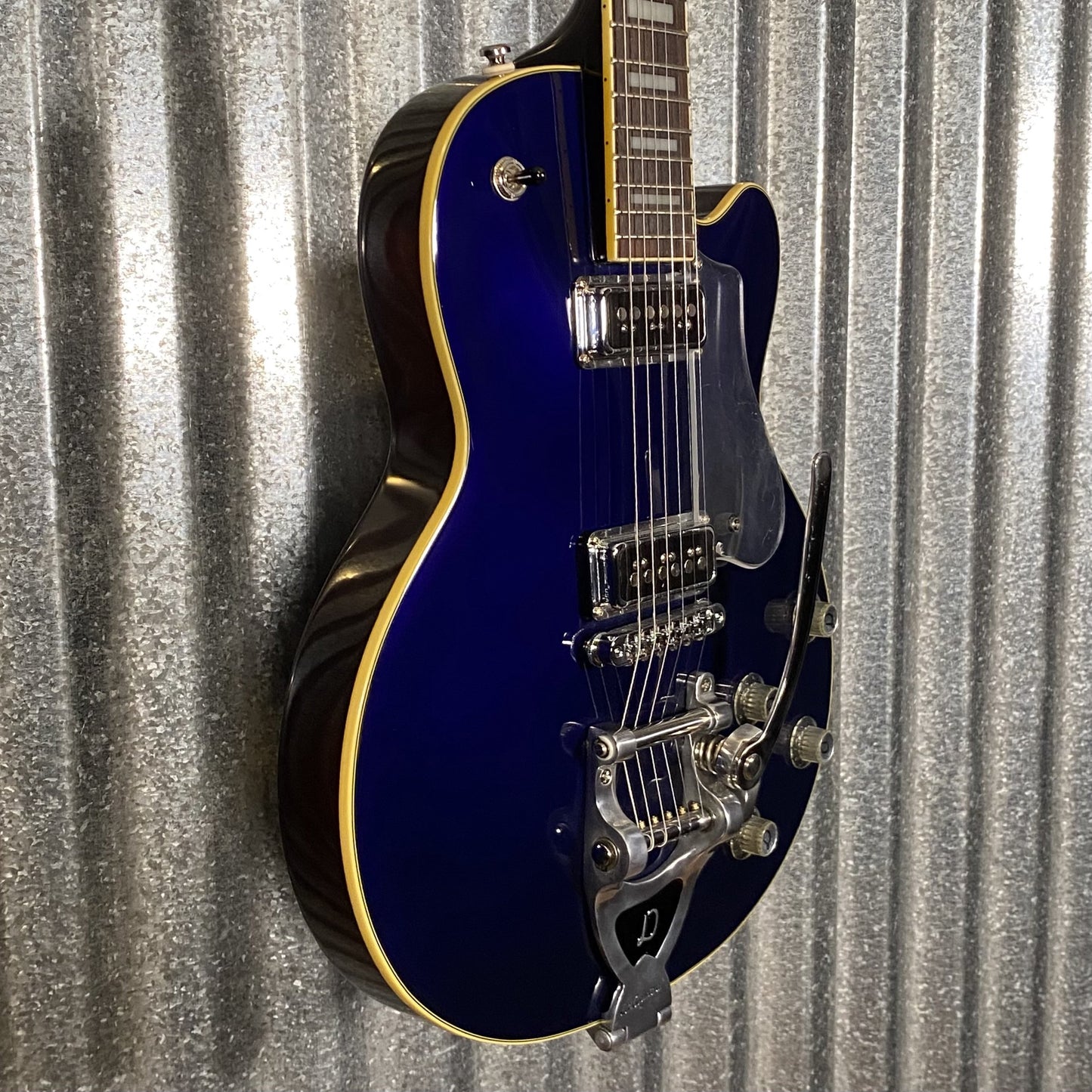 DeArmond M77T Moon Blue Guitar & Bag #8586 Used