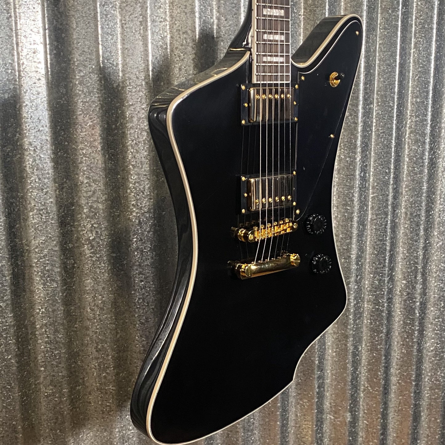 Westcreek Guitars Mirage T Bird Style Dual Humbucker Guitar Black #0095 Used