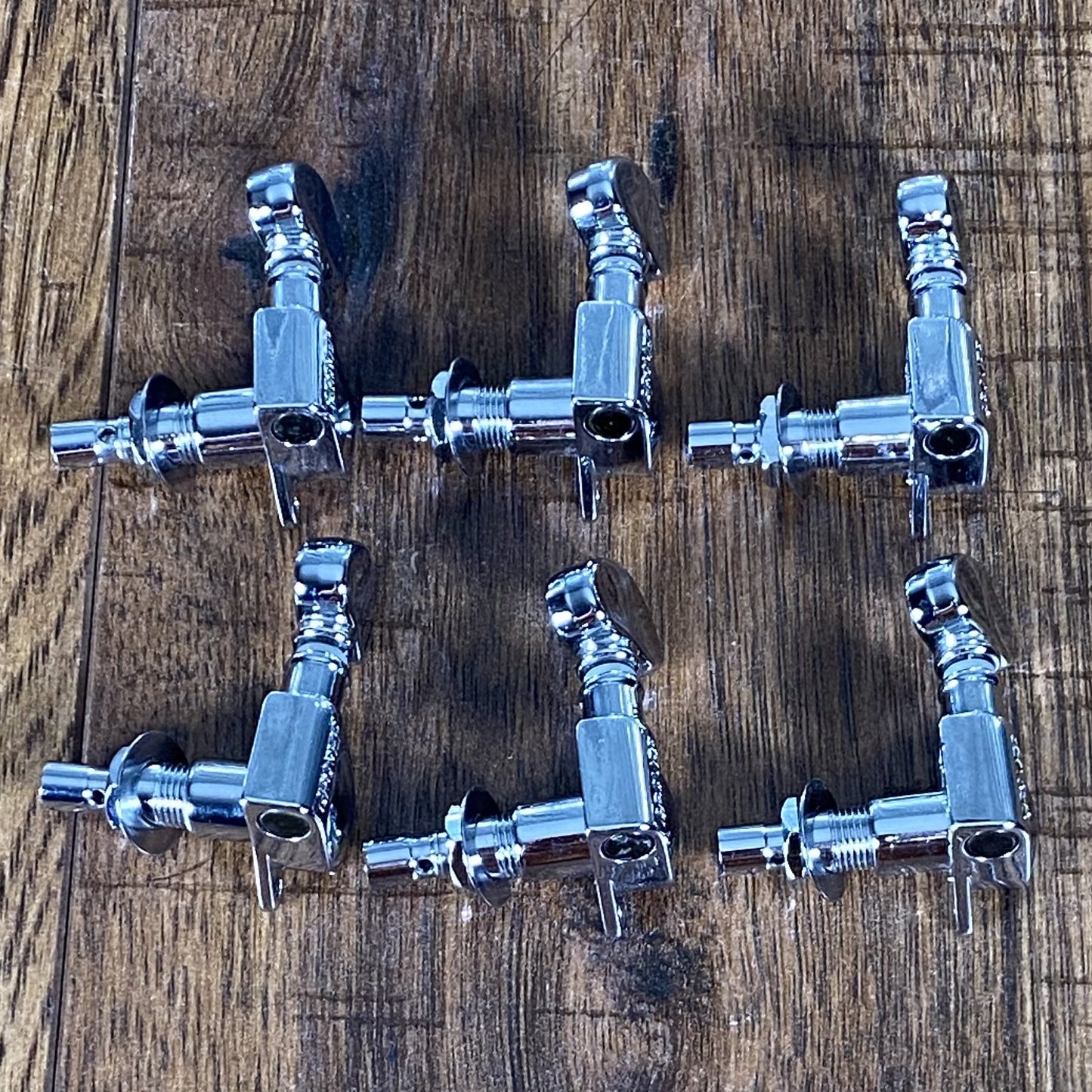 Grover 406 Locking Rotomatics 6 In Line Tuning Machine Set Chrome Used