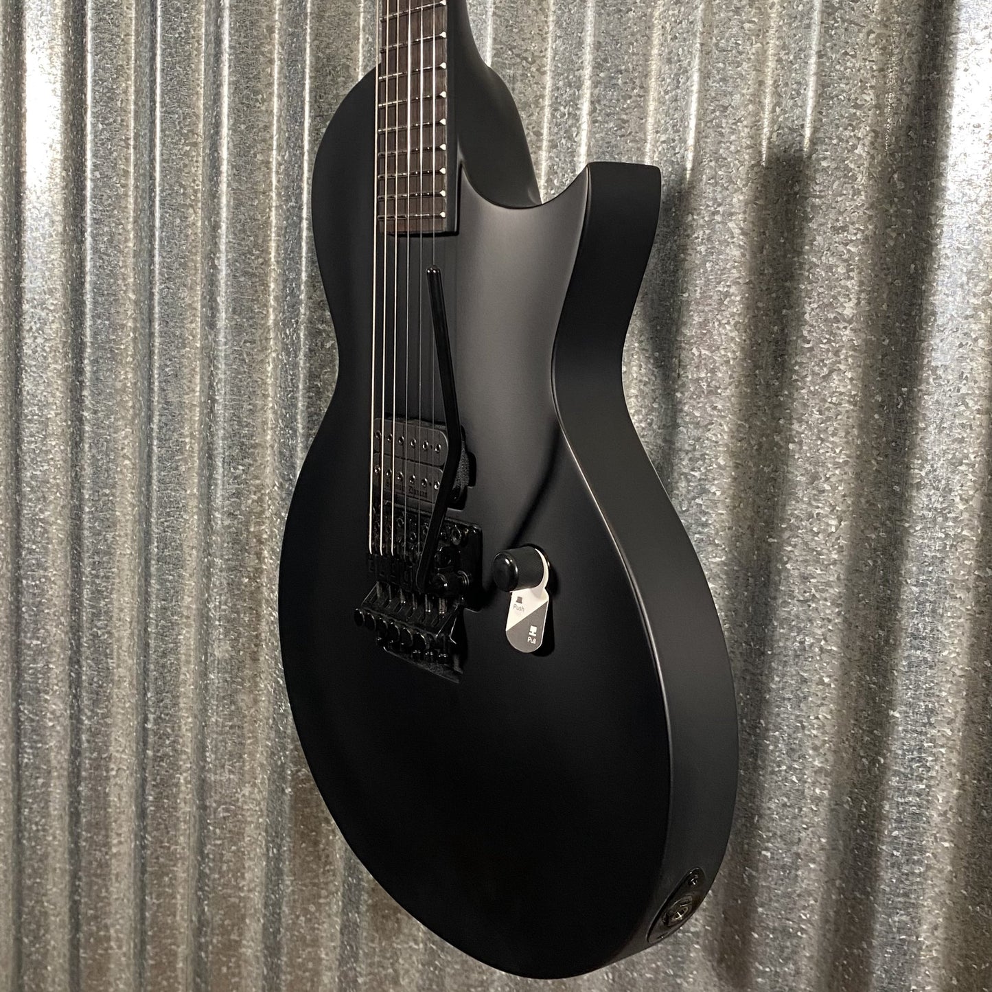 ESP LTD EC FR Black Metal Floyd Rose Black Satin Guitar ECFRBKMBLKS #1585 Used