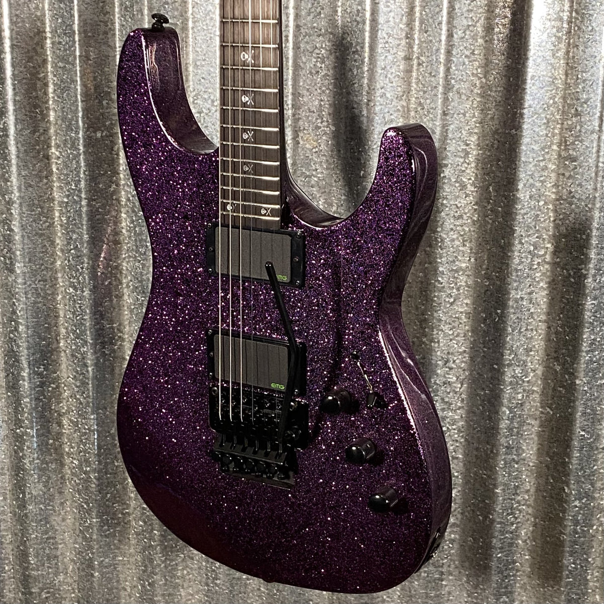 ESP LTD KH-602 Kirk Hammett Purple Sparkle EMG Guitar & Case KH602PSP #1191 Used